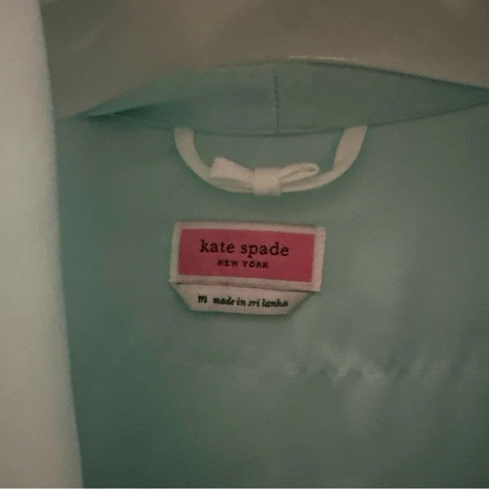 Kate Spade Aqua Robe with Gold Script “Happily Ever After”